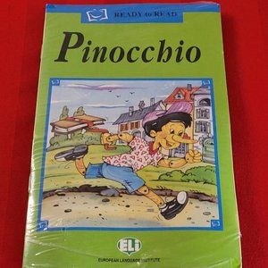 1997 READY TO READ, PINOCCHIO STORY BOOK WITH CASSETTE, STILL SEALED!!!